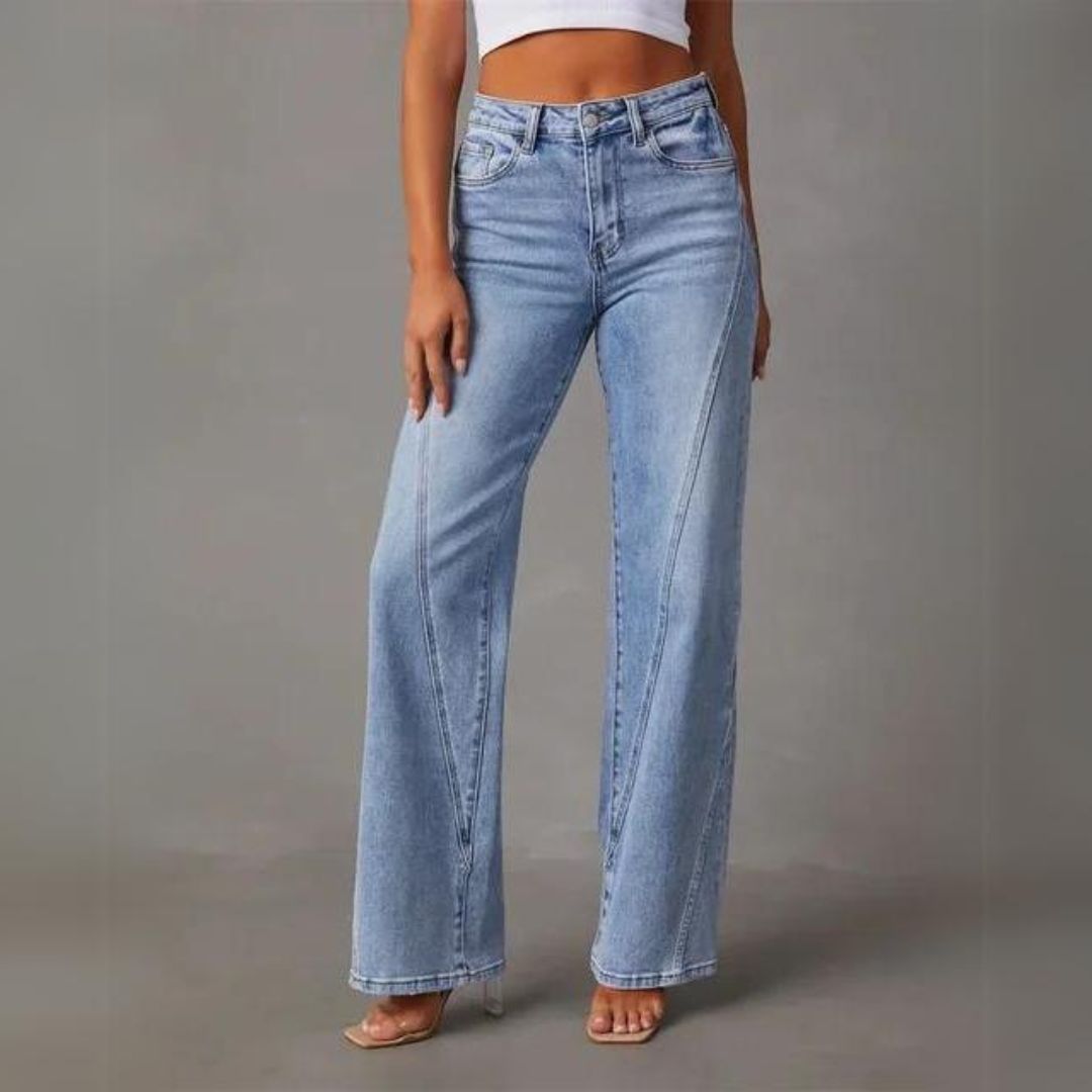 Women’s Fashion Relaxed Fit Streetwear Wide Leg Jeans
