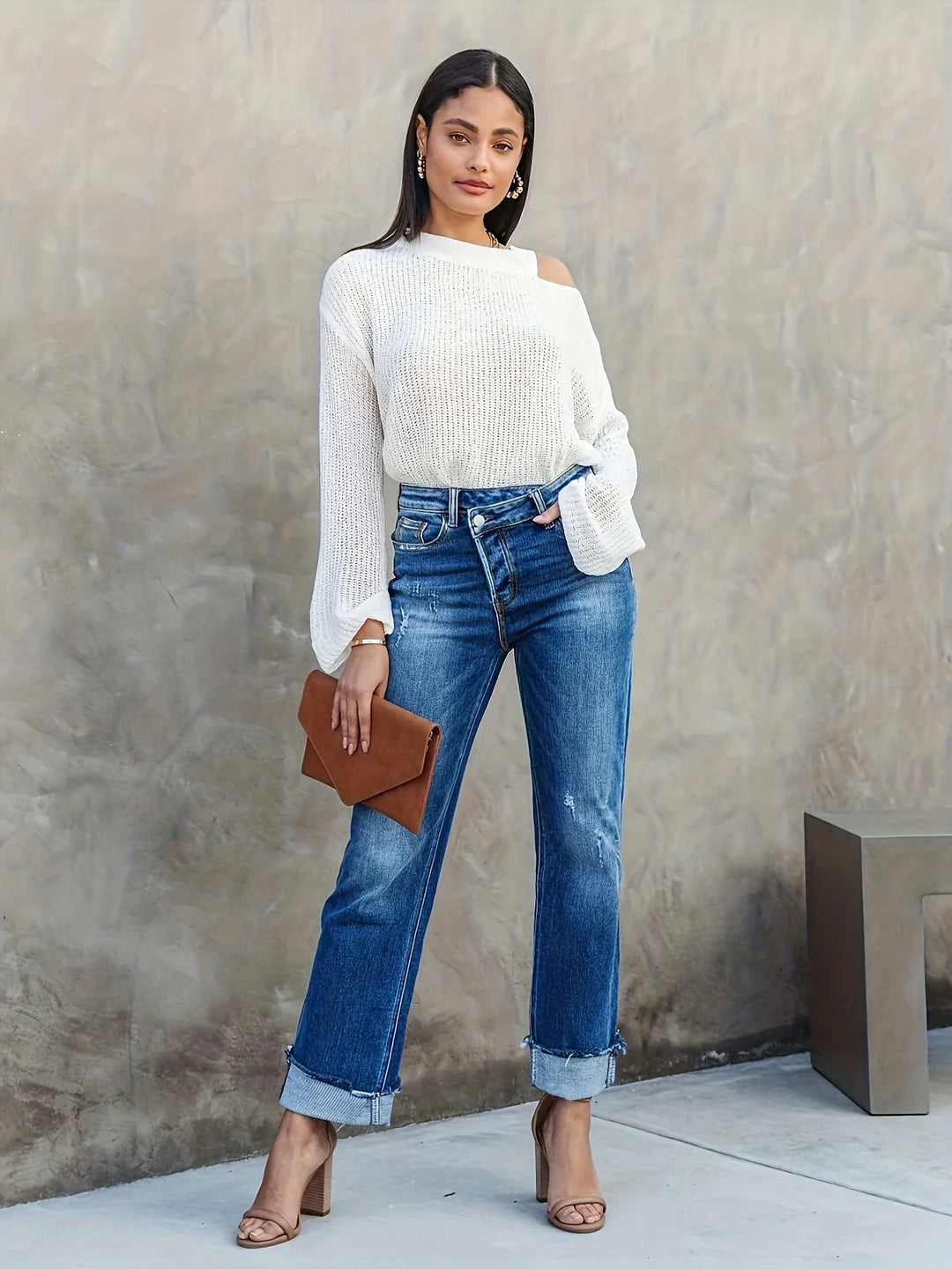 Fashion‑Forward Jeans with Unique Waistband