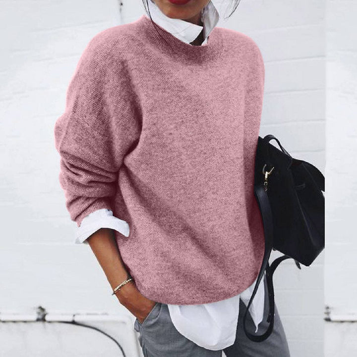 Women's Classic Ultra Soft Warm Sweater with Round Neckline