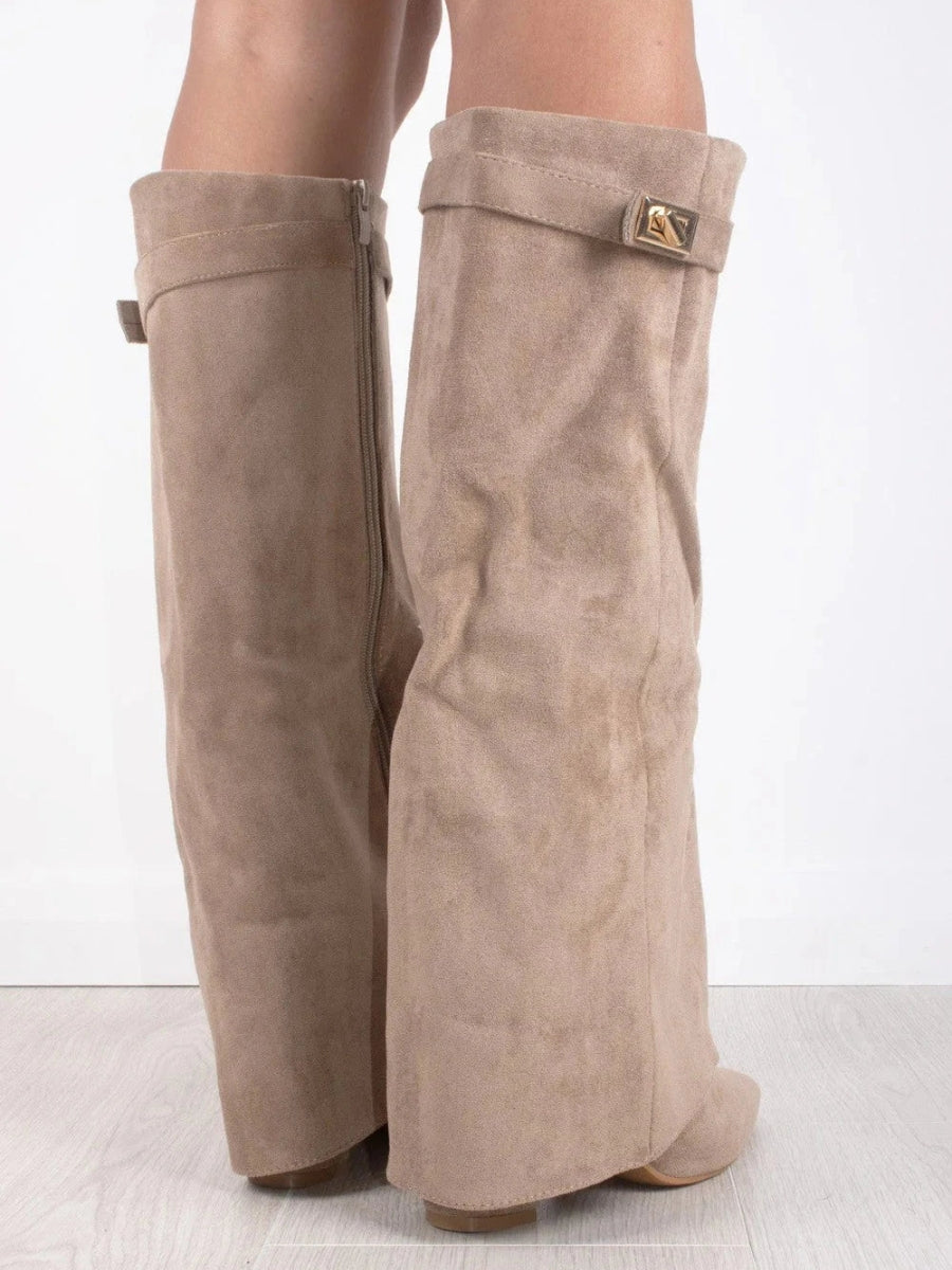 Women’s Outdoor Winter Buckle Thigh-High Boots