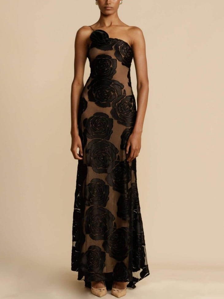 Women's Floral Occasion Maxi Summer Dress in Floral pattern and Ankle-Length