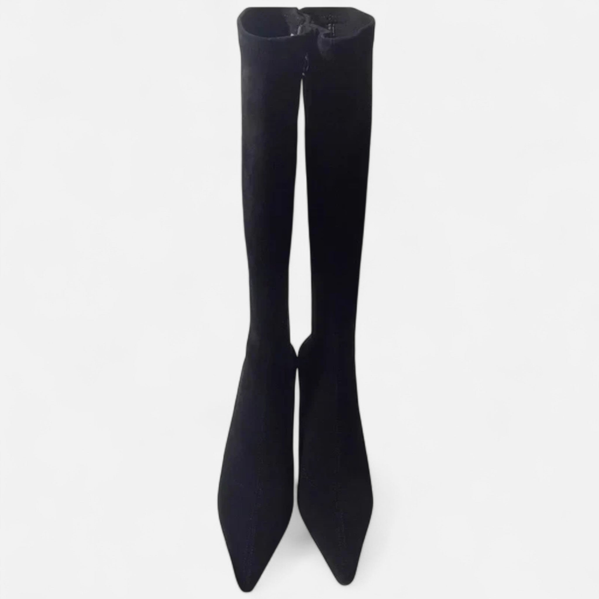 Classic Sturdy Outdoor Thigh-High Heeled Boots for Women