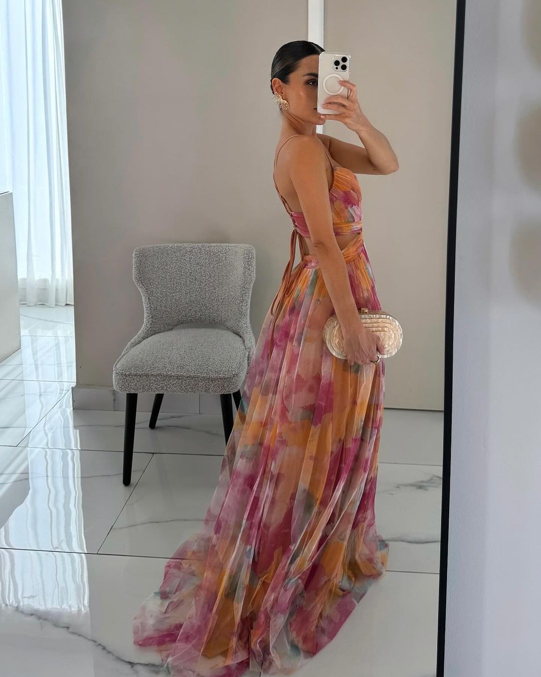 Women’s Effortless Floral Printed Maxi Style Summer Dress for Evening Parties