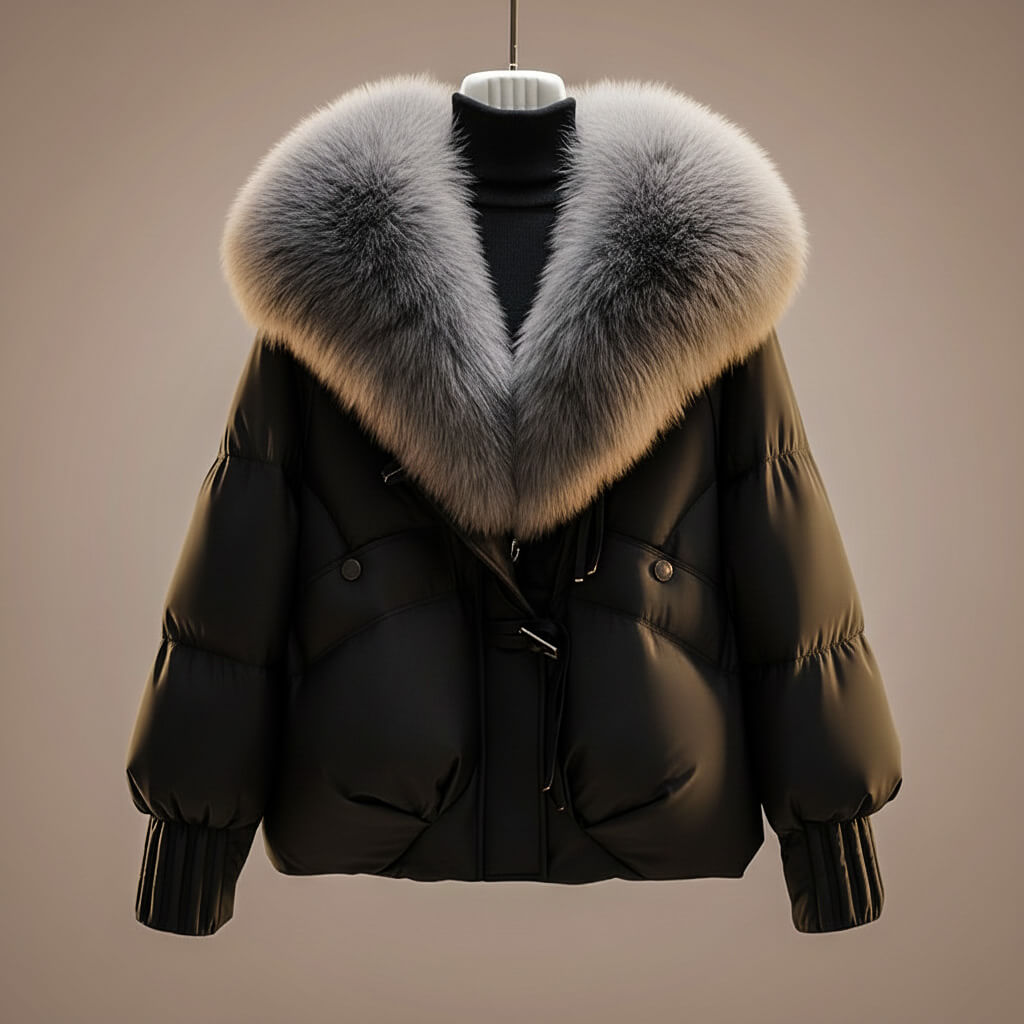 Magelle | Women’s Short Fur-Trim Coat