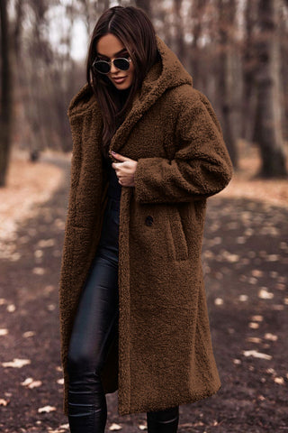 Women’s Long Hooded Winter Coat Elegant Cold-Weather Style