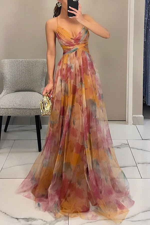 Women’s Effortless Floral Printed Maxi Style Summer Dress for Evening Parties