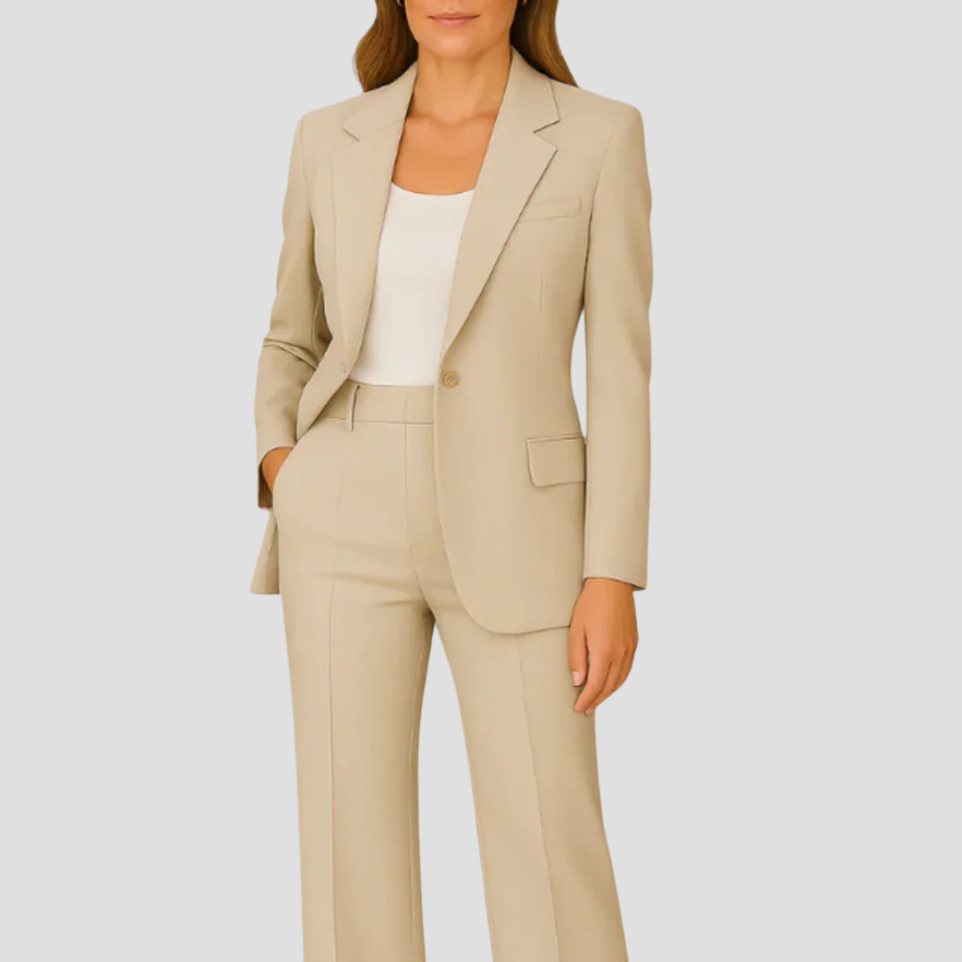 Women's Formal Suit Set Longline Blazer with Matching Trousers
