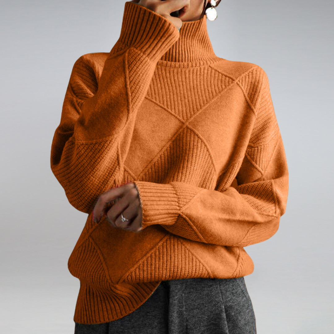 Women's Timeless Elegance Warm Cashmere Roll Neck Jumper