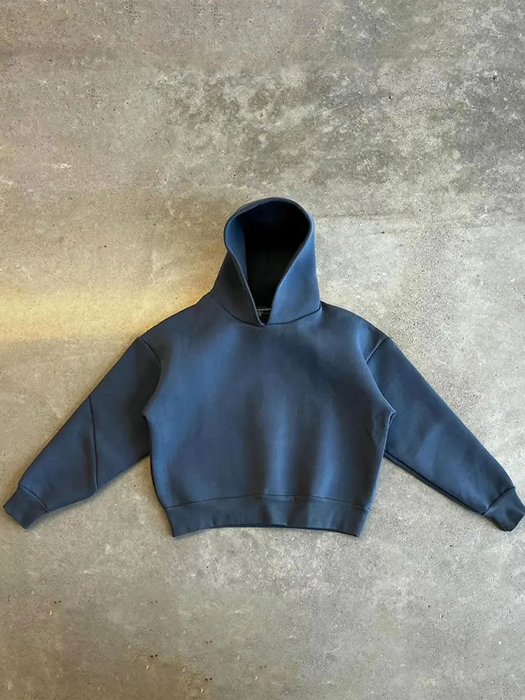 Men's Trendy Oversized Sporty Warm Tracksuit - Hoodie and Drawstring Trouser