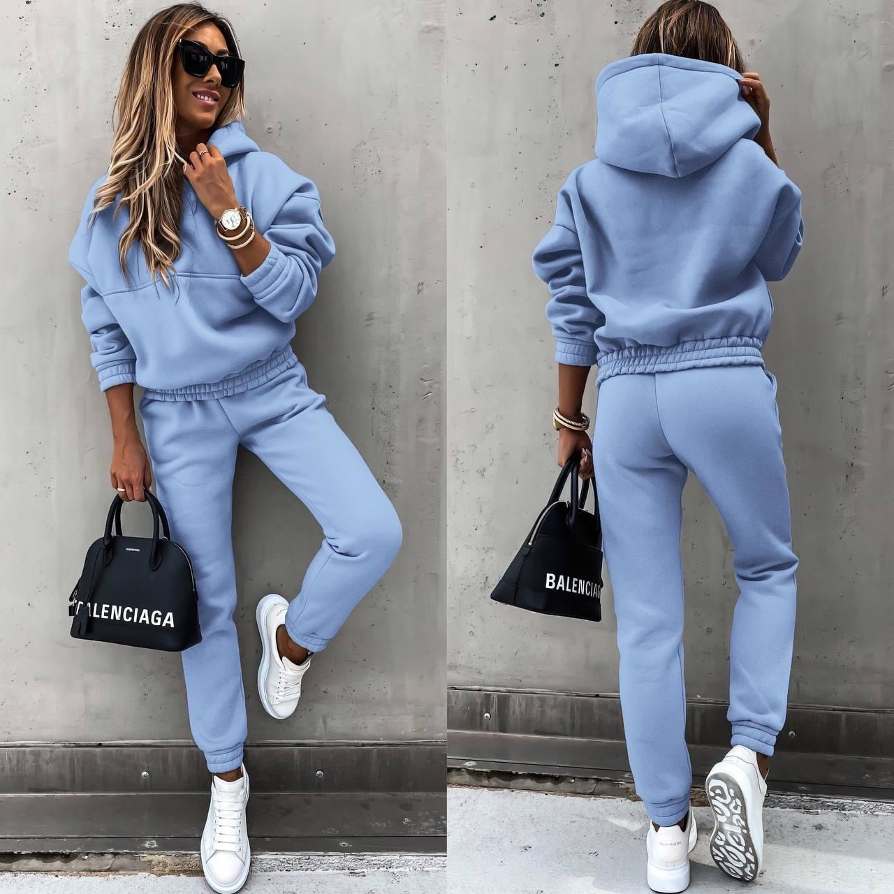 Functional two pieces tracksuit set for women - Casual Hooded and Trouser