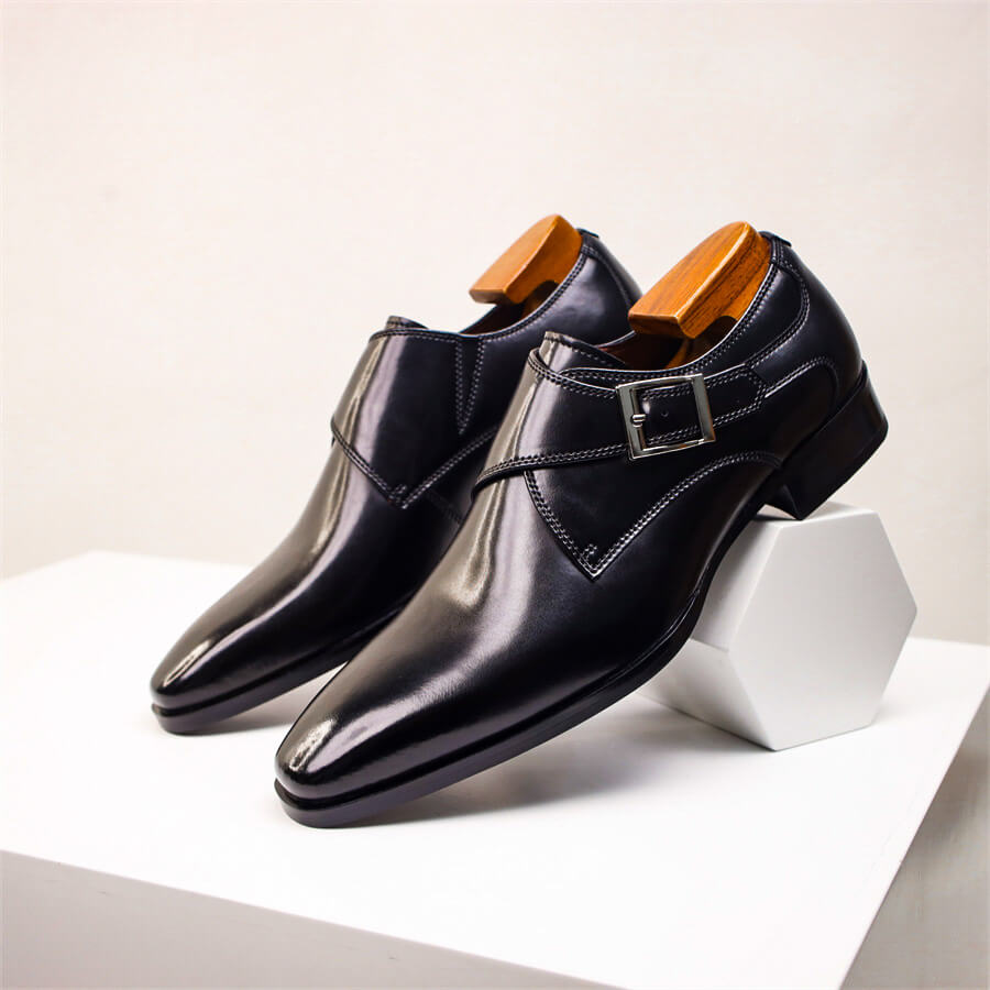 Valente | Men’s Italian Leather Monk Strap Shoes