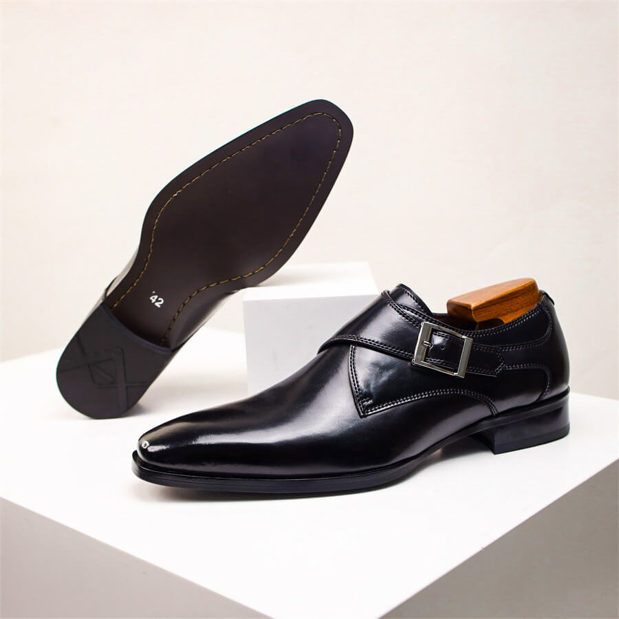 Valente | Men’s Italian Leather Monk Strap Shoes