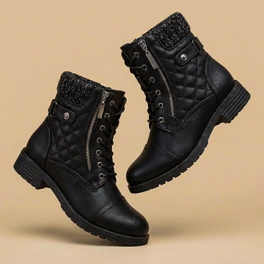 Celvian | Women’s Quilted Leather Ankle Boots