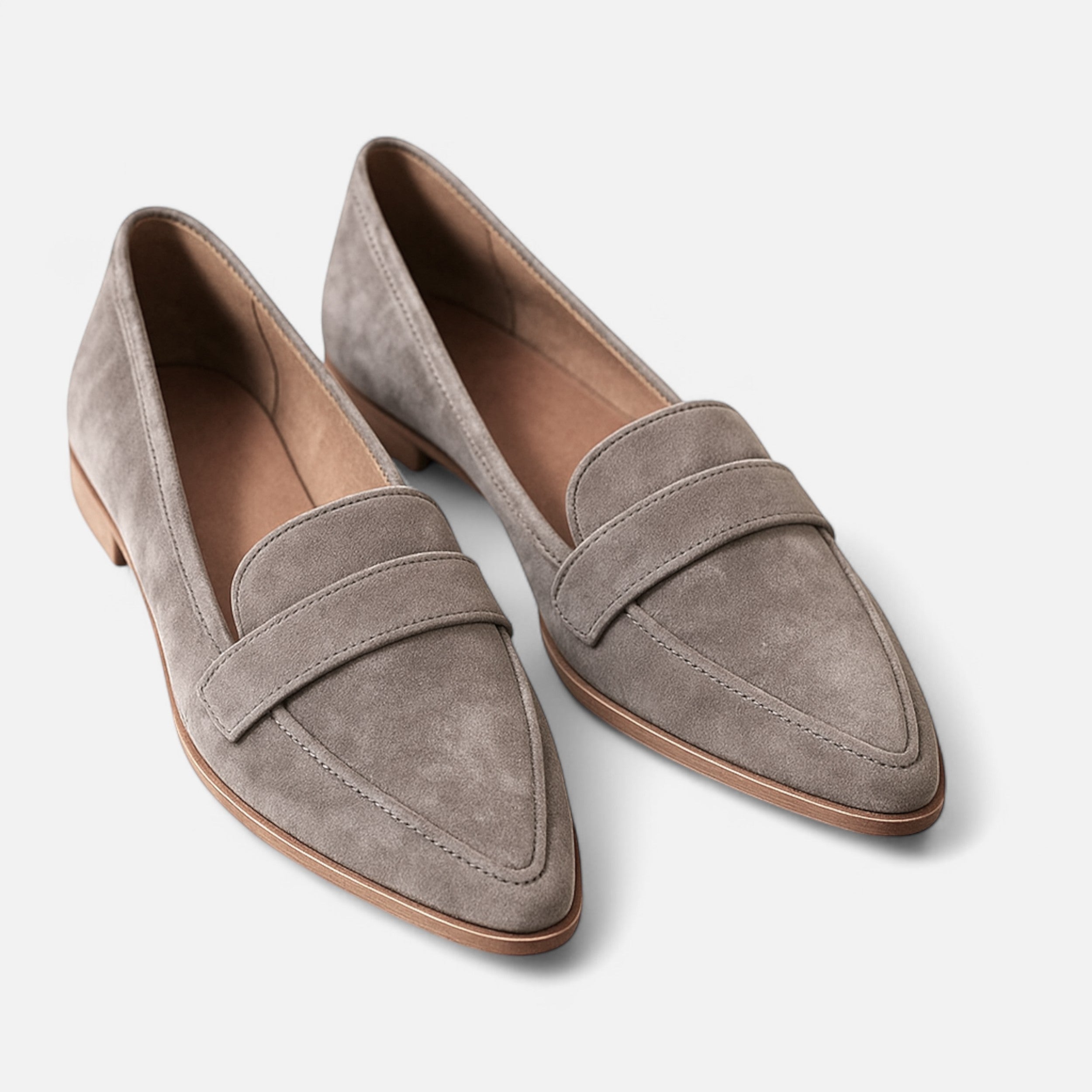 Women’s Retro Formal Shallow Slip-on Loafers with Pointed-Toe