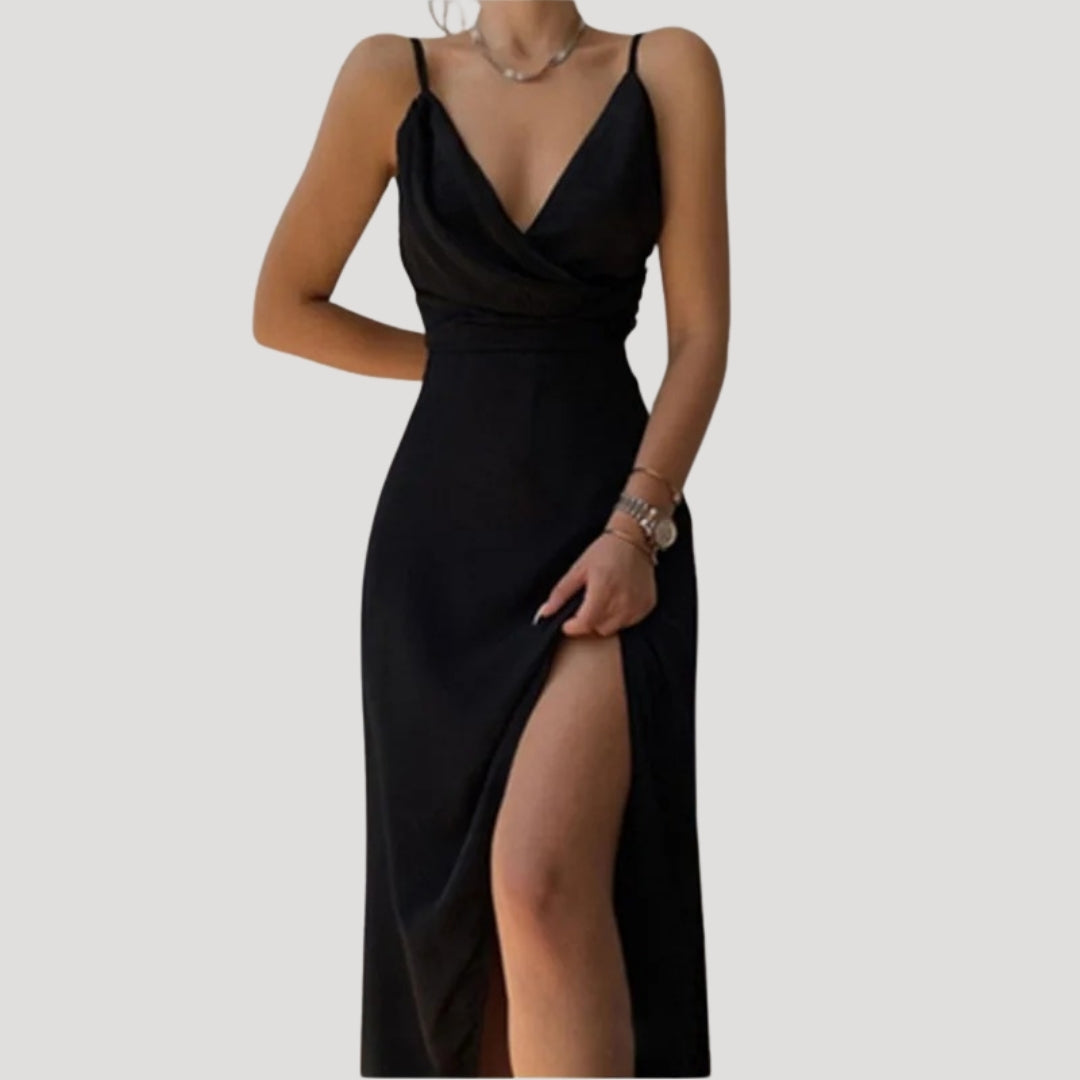 Women's Formal Event-Ready Slit Maxi Long Wedding Guest Dress