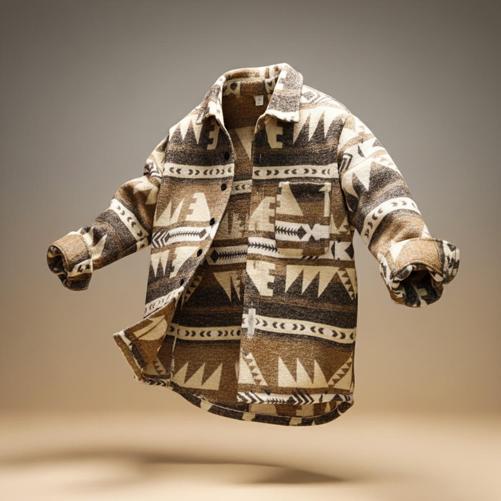 Crello | Men’s Patterned Wool Jacket