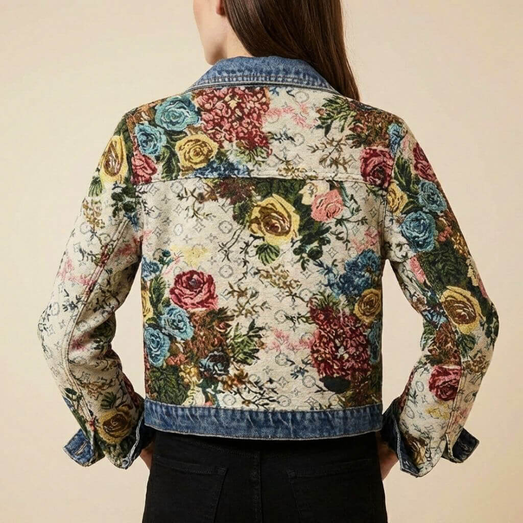 Florenne | Women’s Floral Denim Jacket