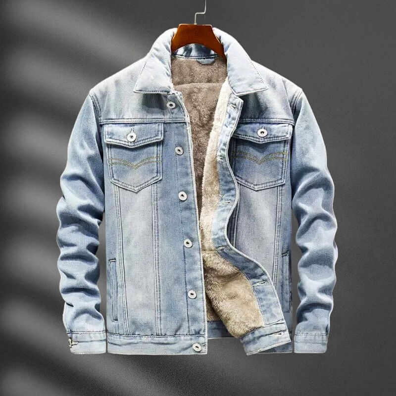 Denvar | Men’s Organic Cotton Denim Shearling Jacket