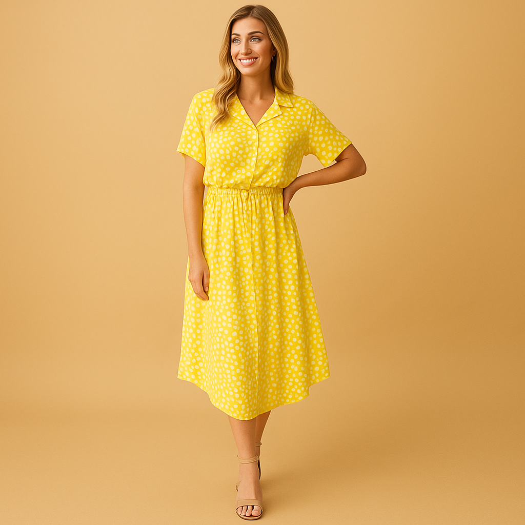 Women’s Relaxed Fit Bohemian Polka Summer Dress