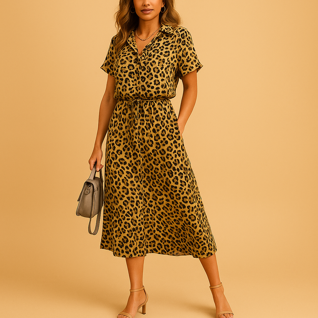 Women’s Relaxed Fit Bohemian Polka Summer Dress