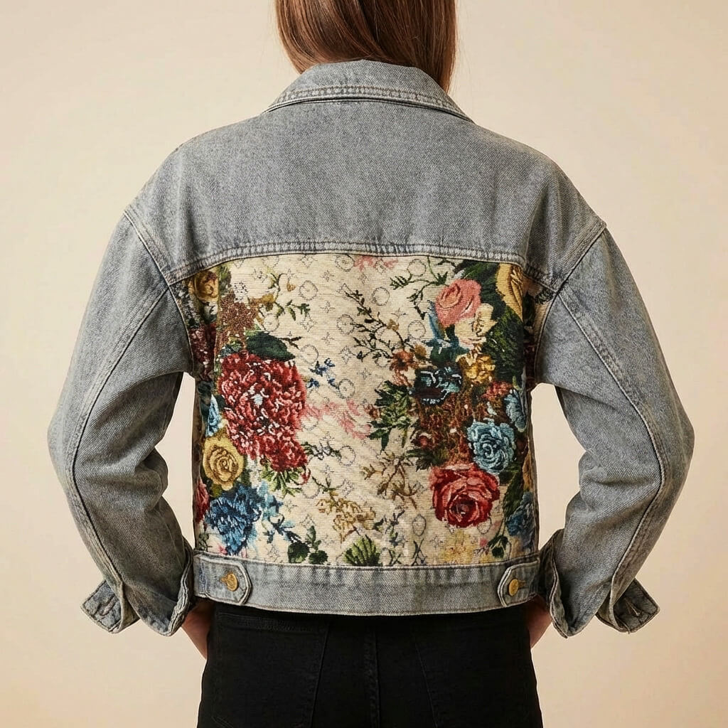 Florenne | Women’s Floral Denim Jacket