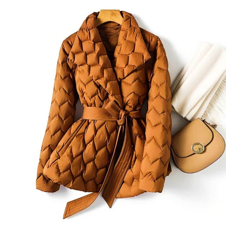 Leanna | Quilted Belted Down Coat