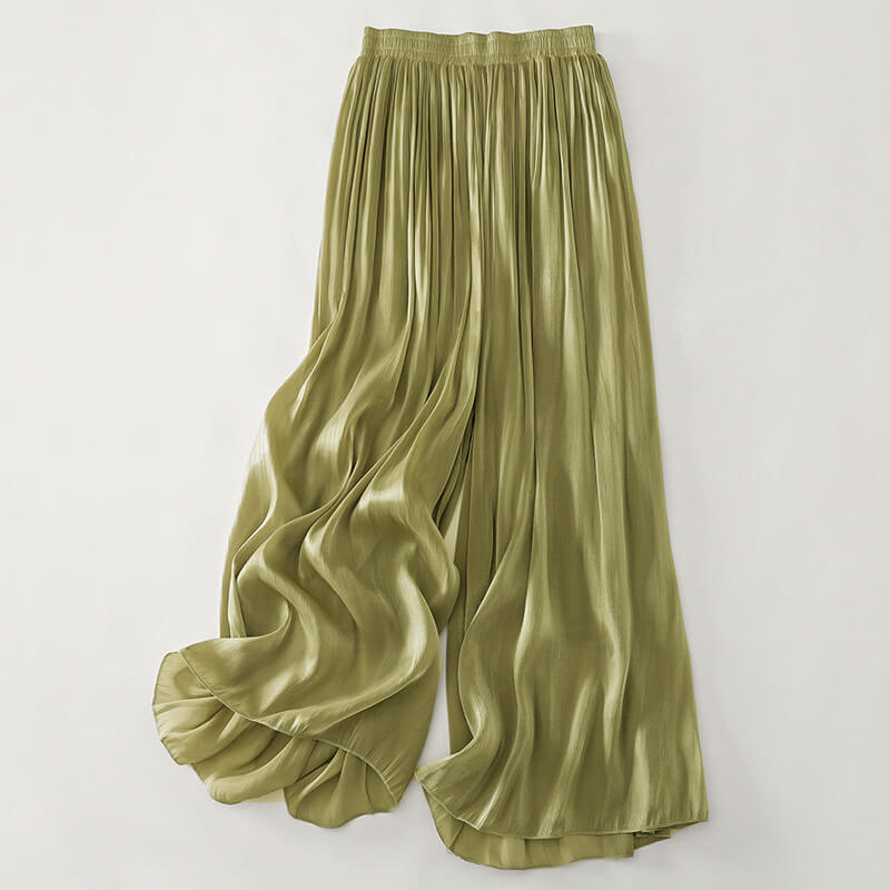 Lumeria | Women’s Serena Satin Wide-Leg Pants