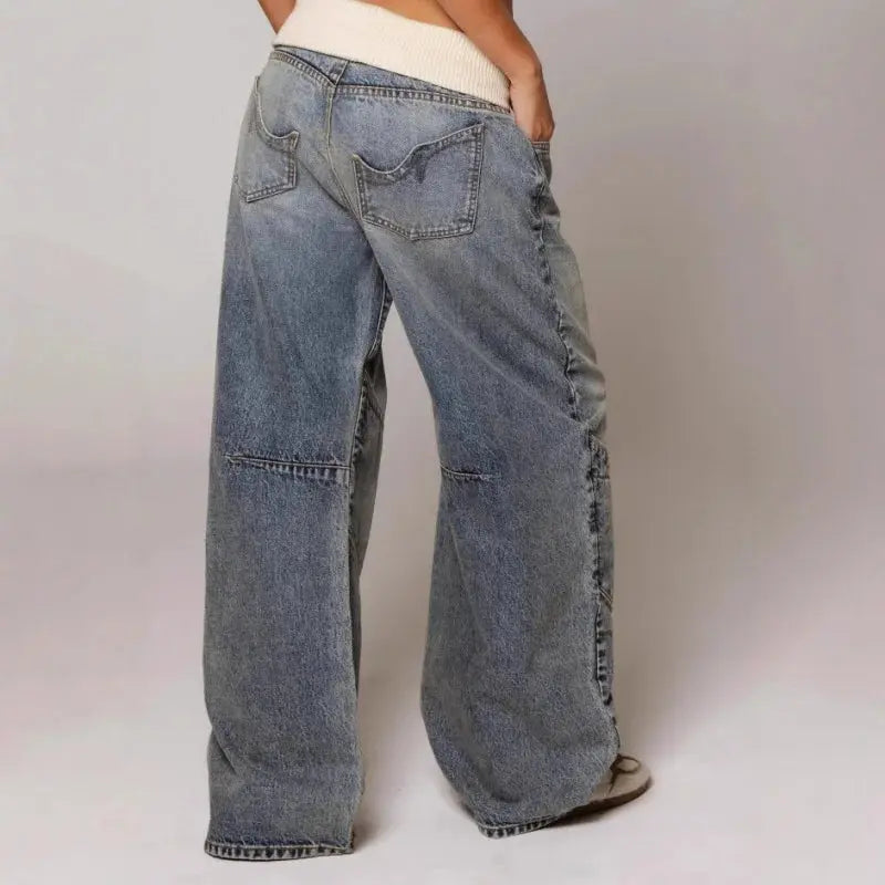 Zaria | Women’s Wide Leg Vintage Denim Trousers