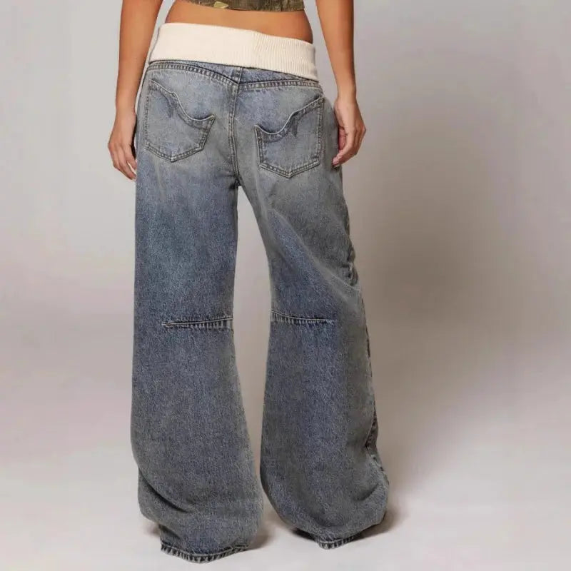 Zaria | Women’s Wide Leg Vintage Denim Trousers
