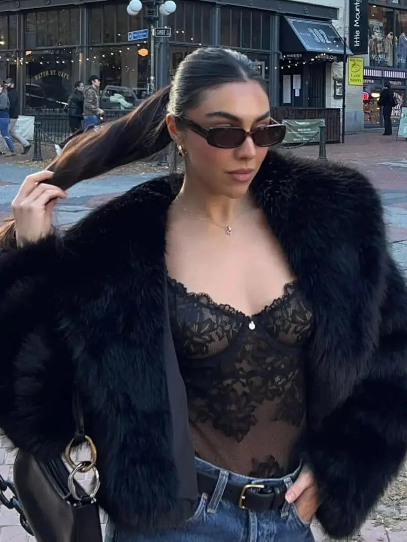 Beanne | Women’s Faux Fur Lapel Coat
