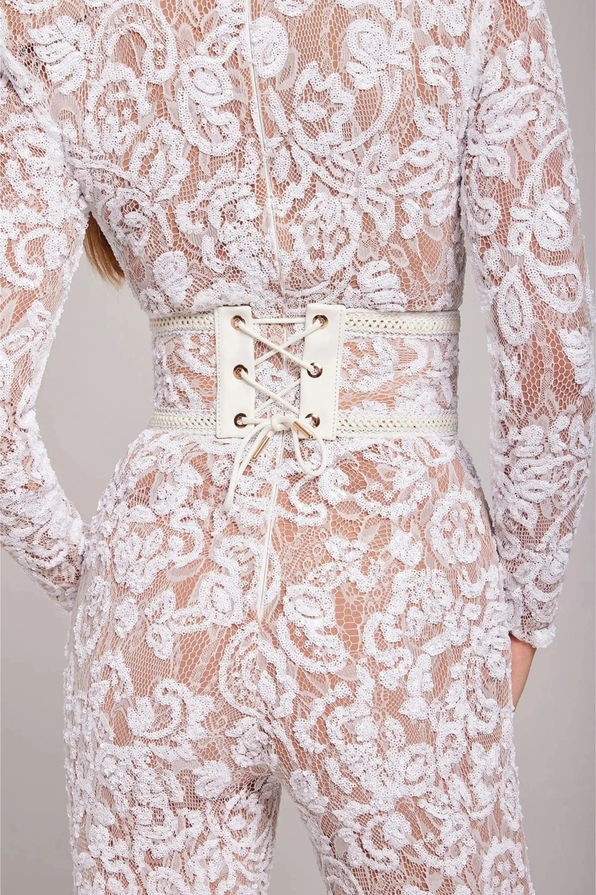 Olivie | Women’s Embellished Flared Evening Jumpsuit