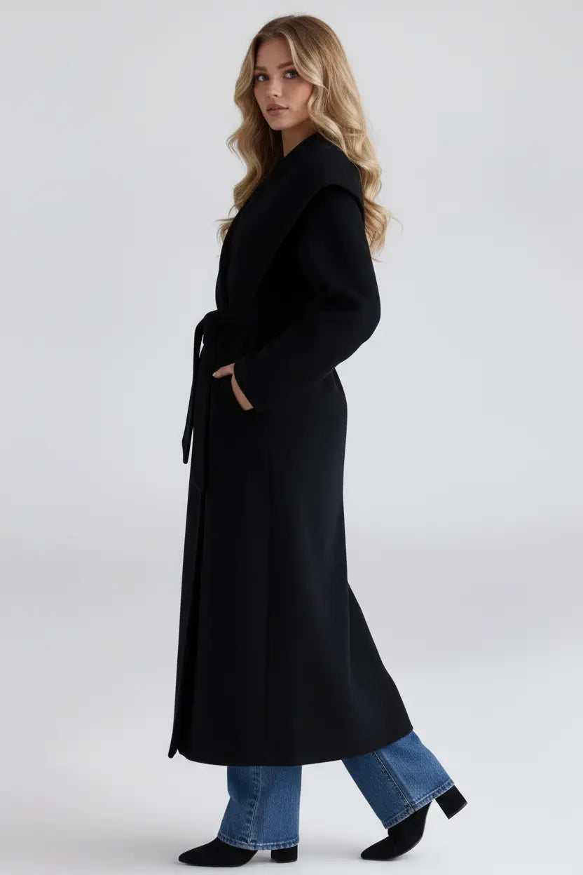 Marcelie | Women’s Wool Shawl Collar Cocoon Coat