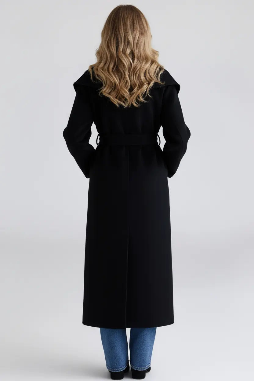 Marcelie | Women’s Wool Shawl Collar Cocoon Coat