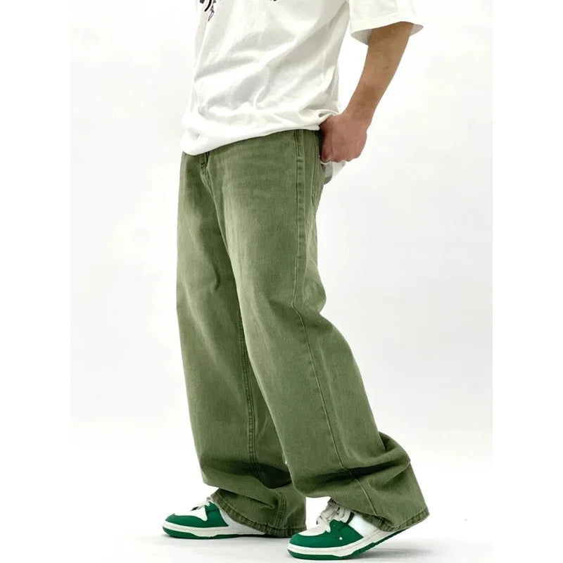 Men's Casual Leisure Baggy Jeans with Pockets