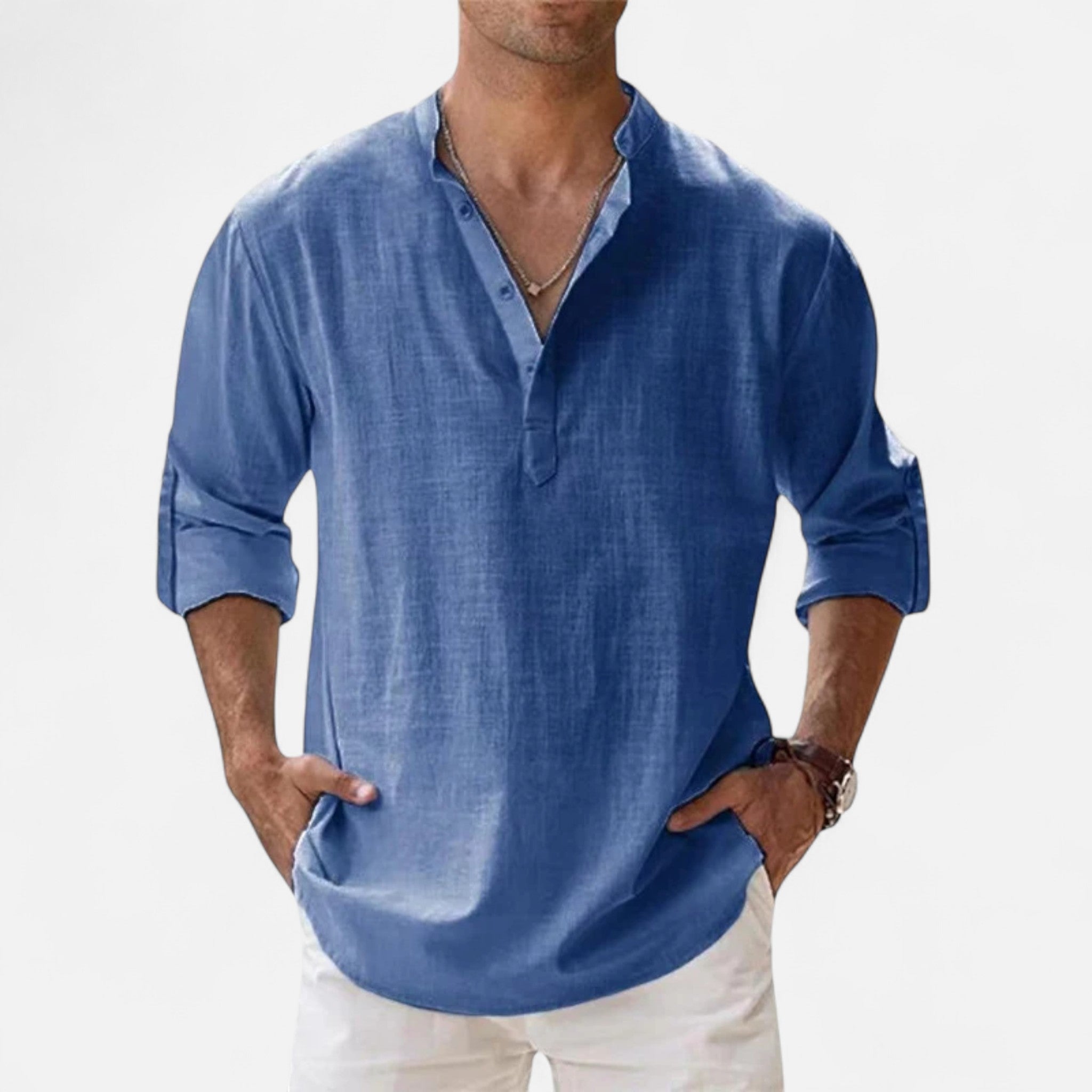 Santi | Men’s Linen Beach Shirt