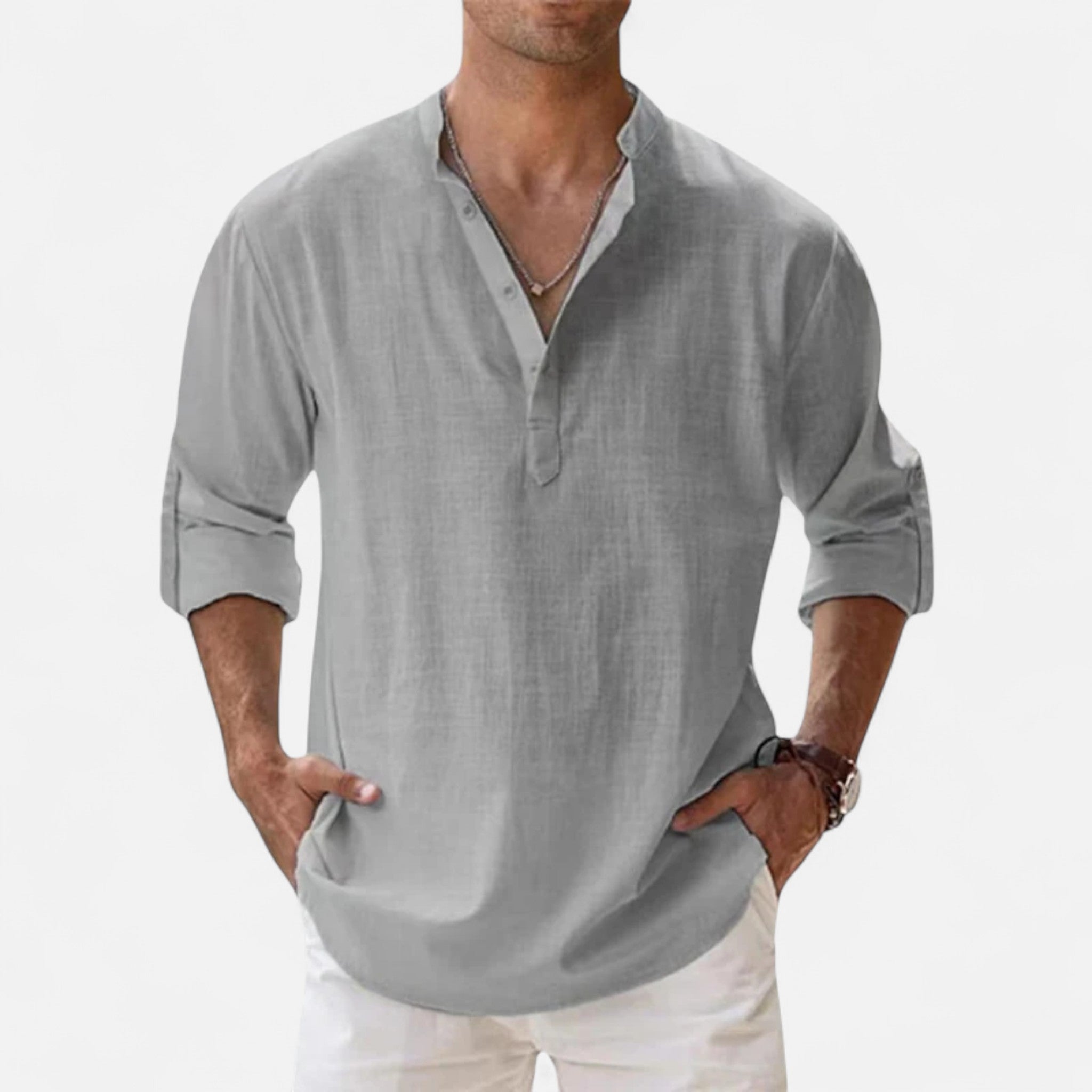 Santi | Men’s Linen Beach Shirt