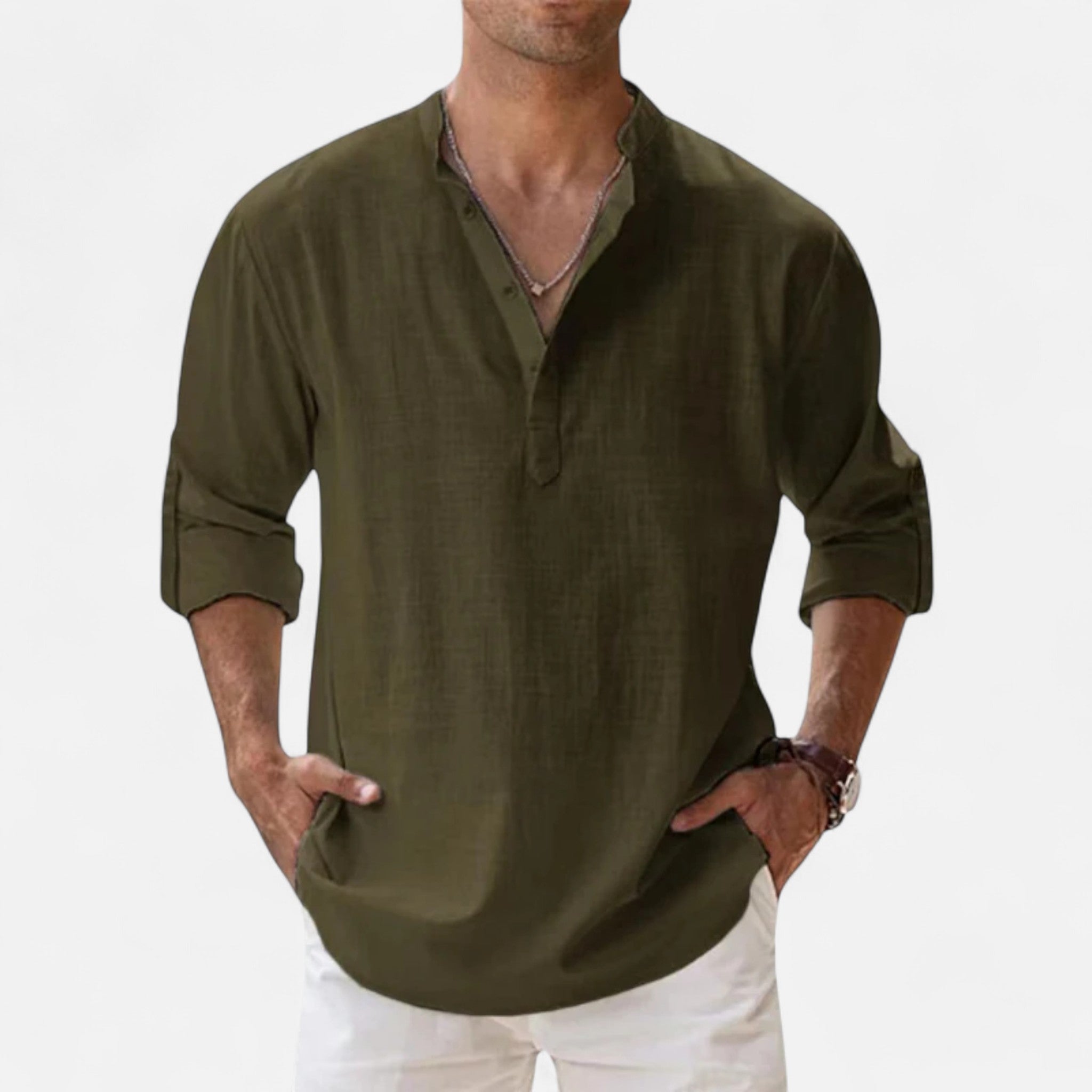Santi | Men’s Linen Beach Shirt