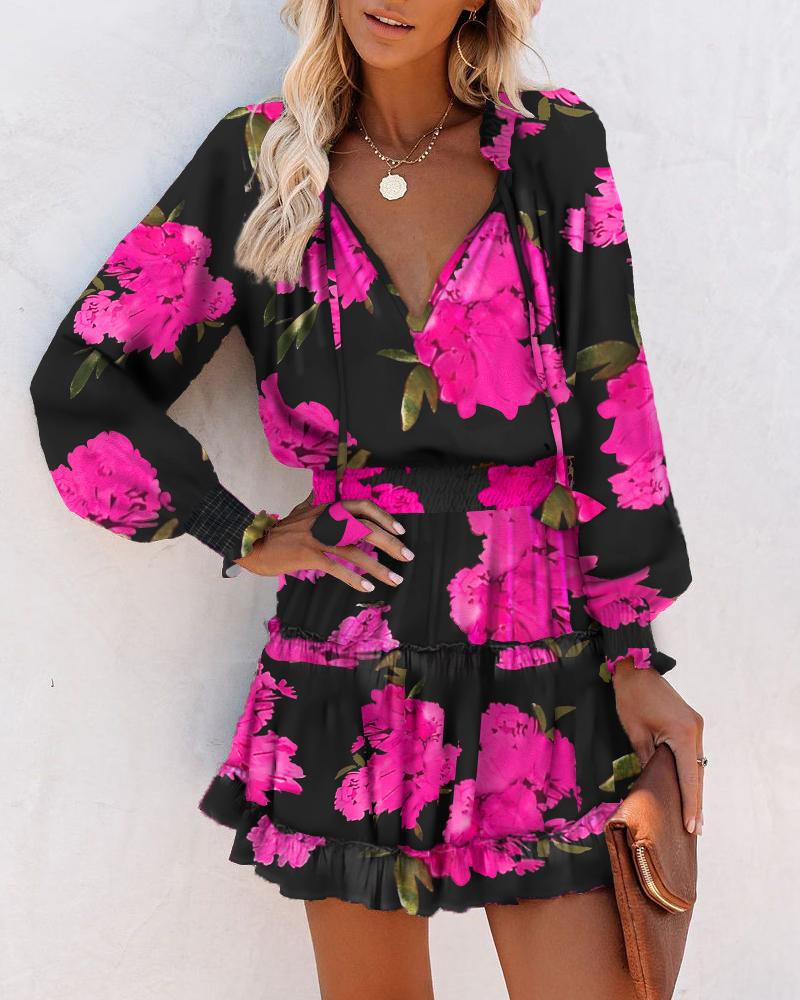 Women's Fashion Vibrant Floral Mini Dress for All Occasion