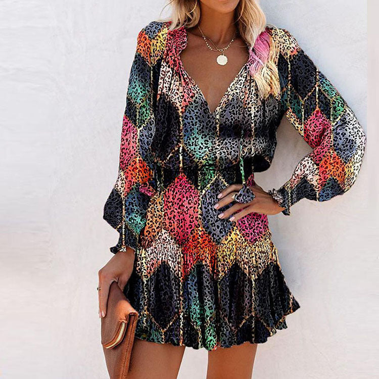 Women's Fashion Vibrant Floral Mini Dress for All Occasion