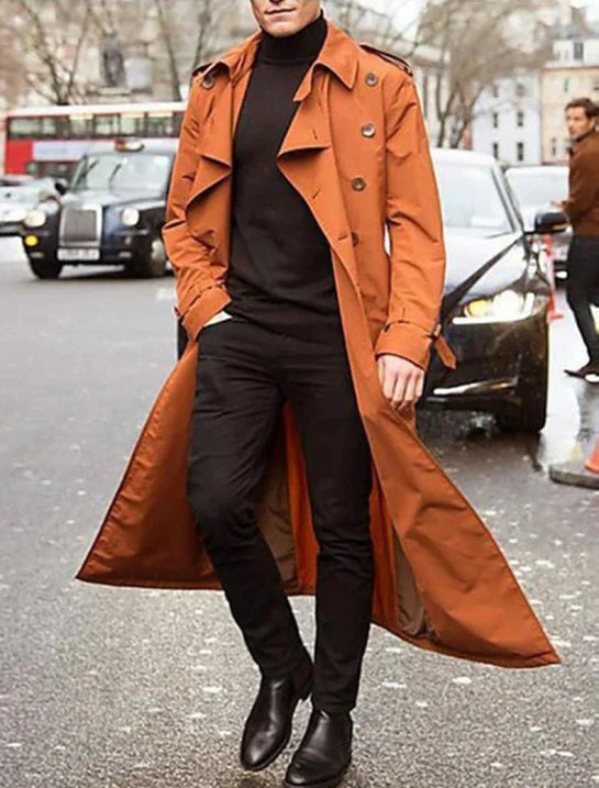 Men's Practical Waterproof Long Weather Protection Trench Coat
