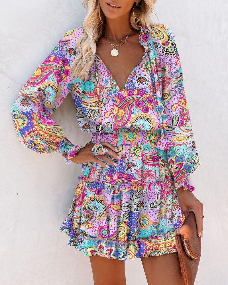 Women's Fashion Vibrant Floral Mini Dress for All Occasion