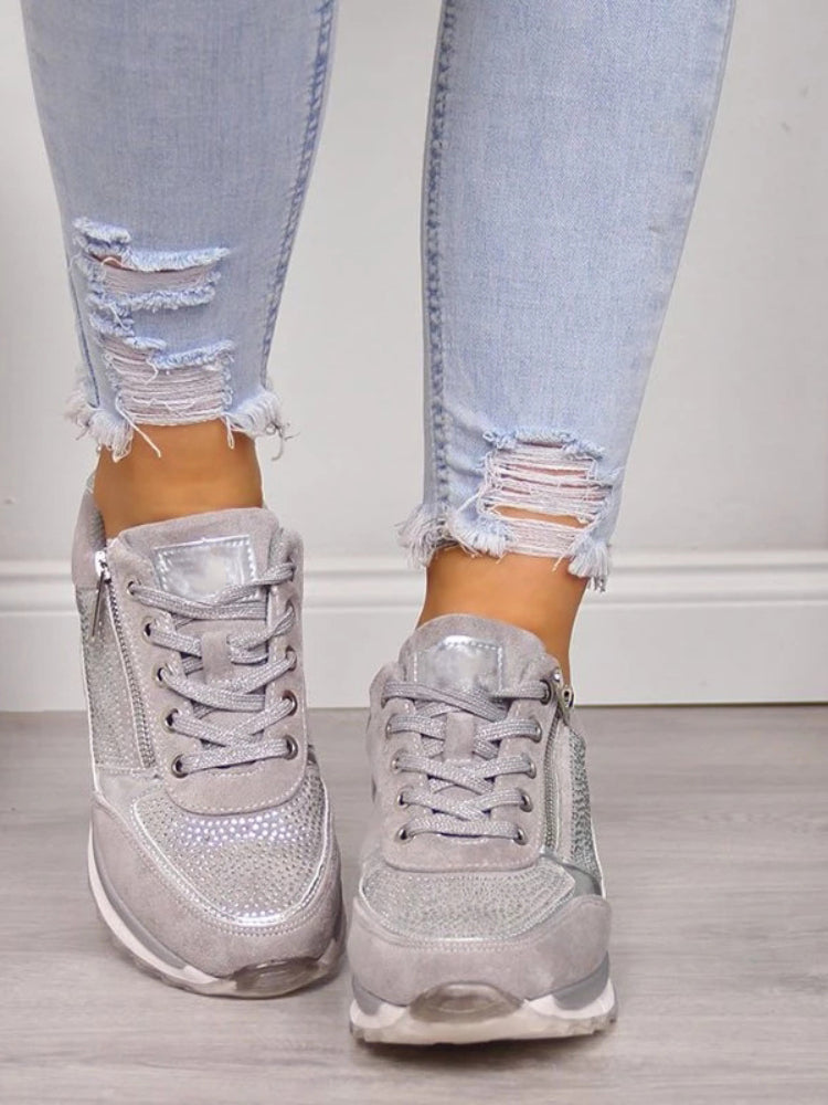 Stylish Lace-up Relief Support Athletic Shoes for Women