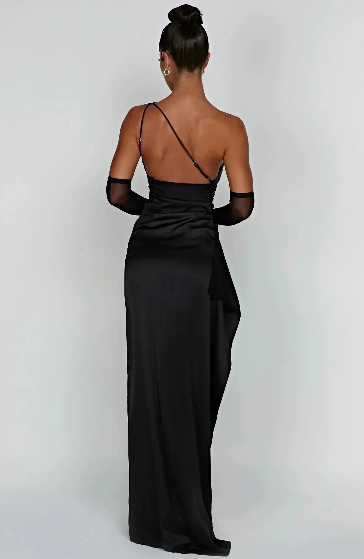 Rubina | Women’s One-Shoulder Satin Maxi Dress
