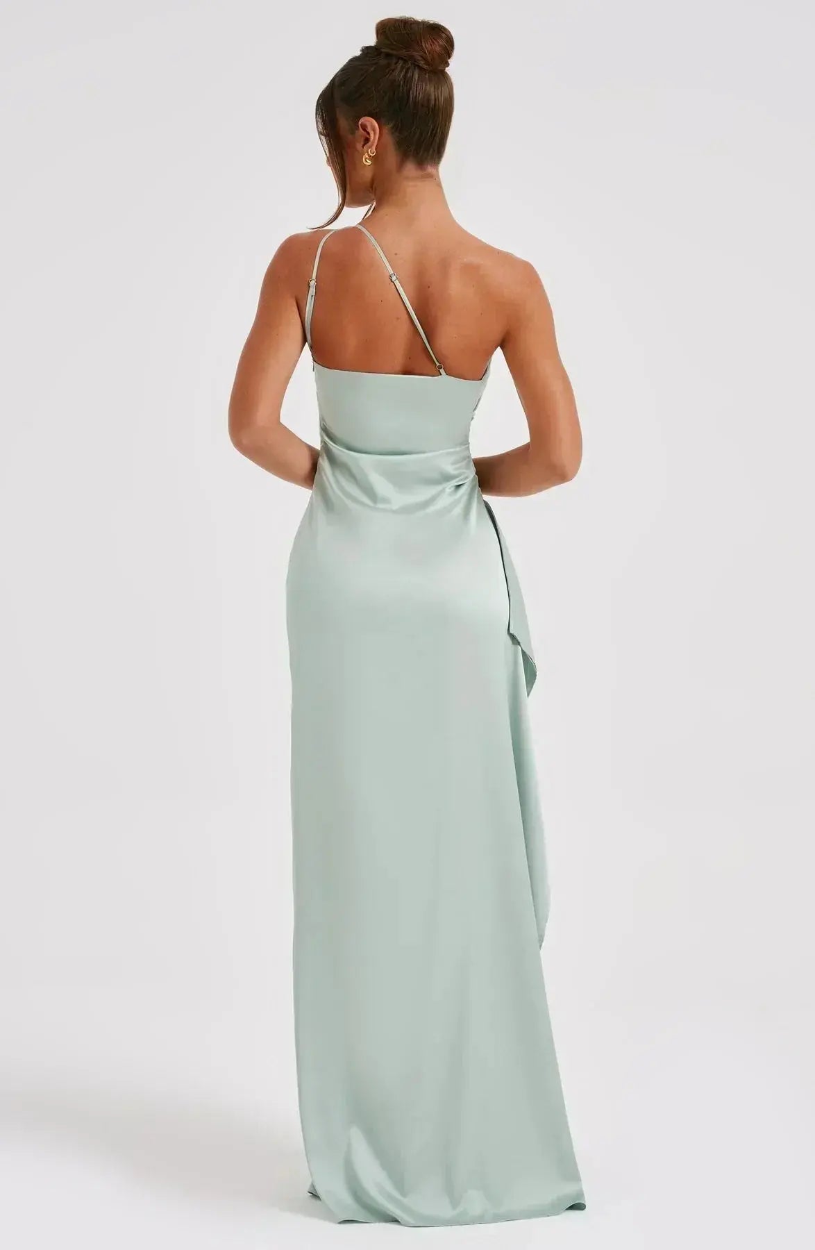 Rubina | Women’s One-Shoulder Satin Maxi Dress