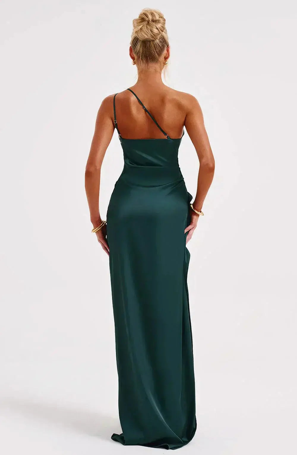 Rubina | Women’s One-Shoulder Satin Maxi Dress