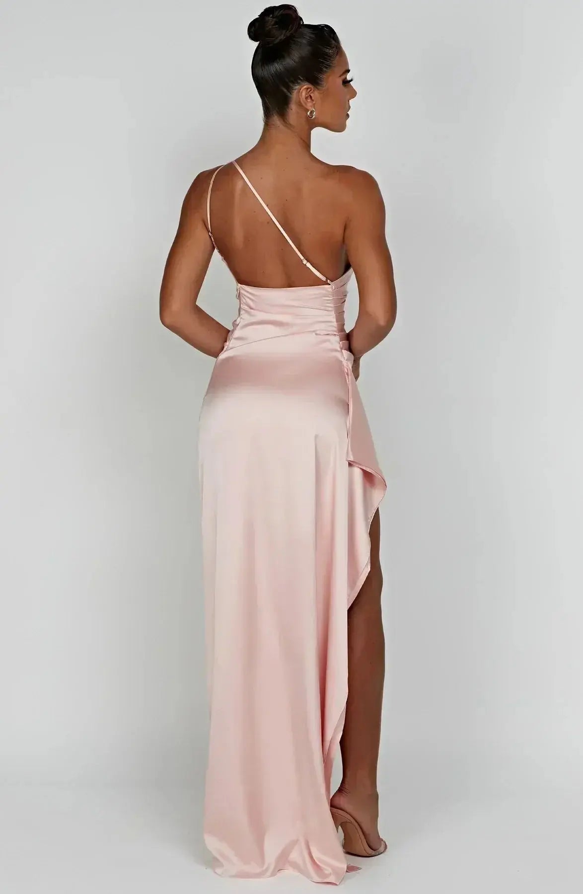 Rubina | Women’s One-Shoulder Satin Maxi Dress