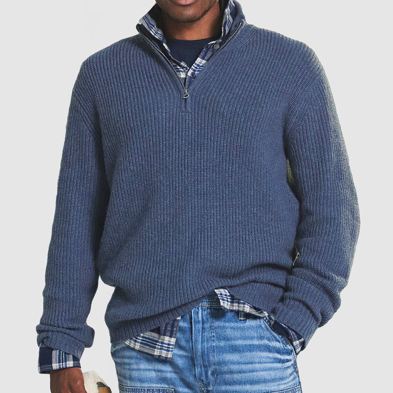 Men's Durable Layered Warm Outdoor Half Zip Sweater for Every Season