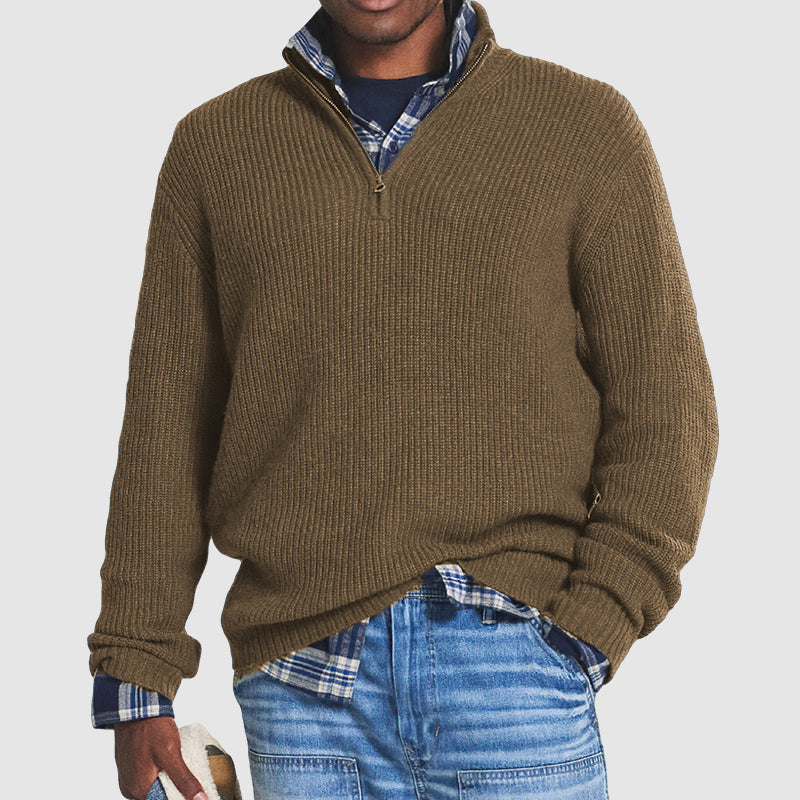 Men's Durable Layered Warm Outdoor Half Zip Sweater for Every Season