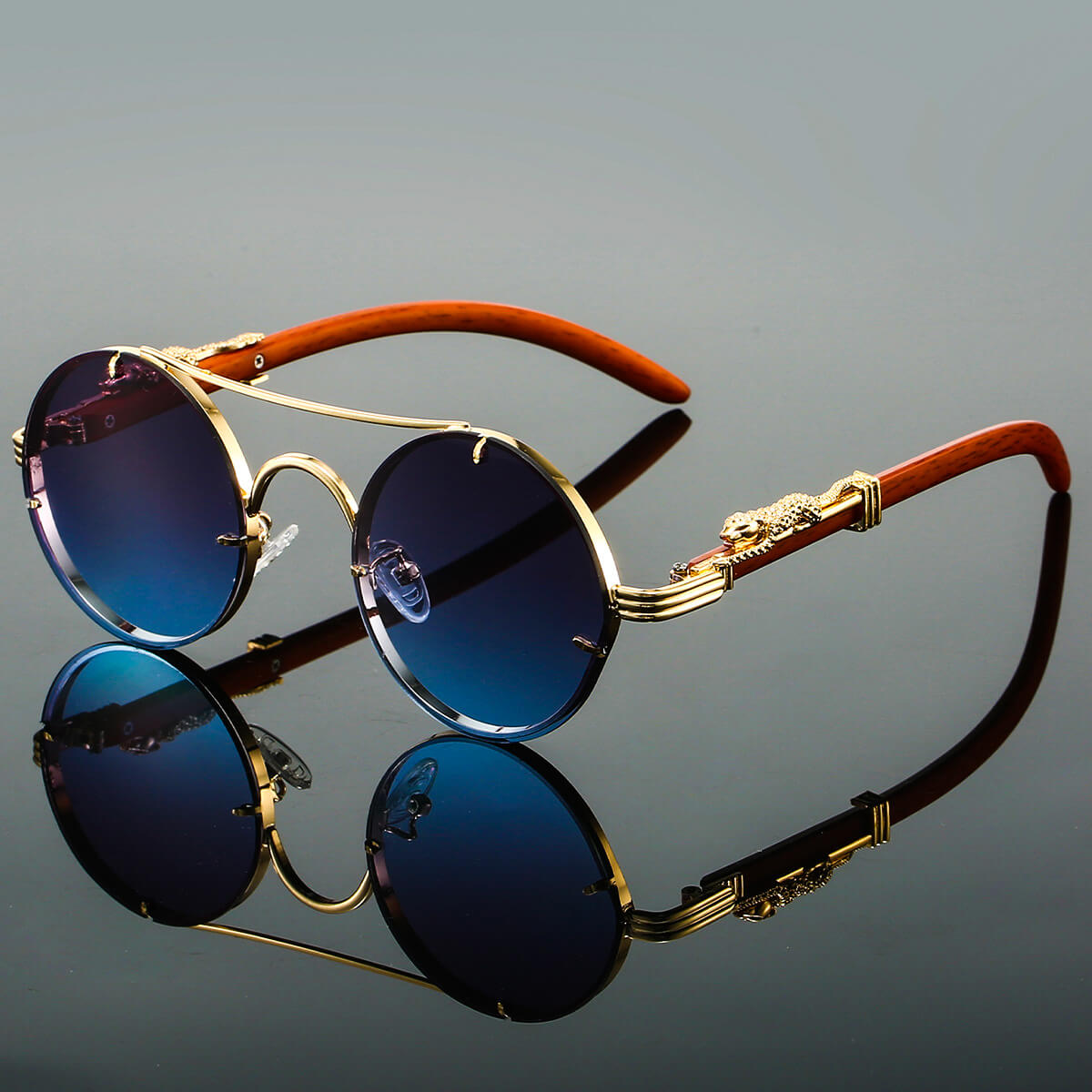 Panthera | Women’s Retro Round Sunglasses