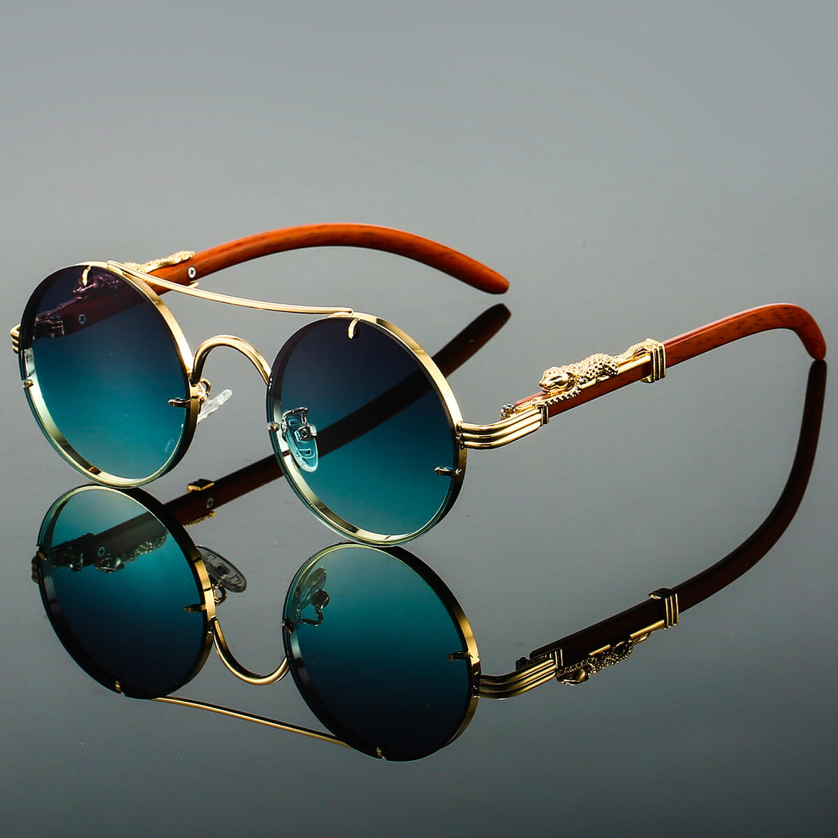 Panthera | Women’s Retro Round Sunglasses